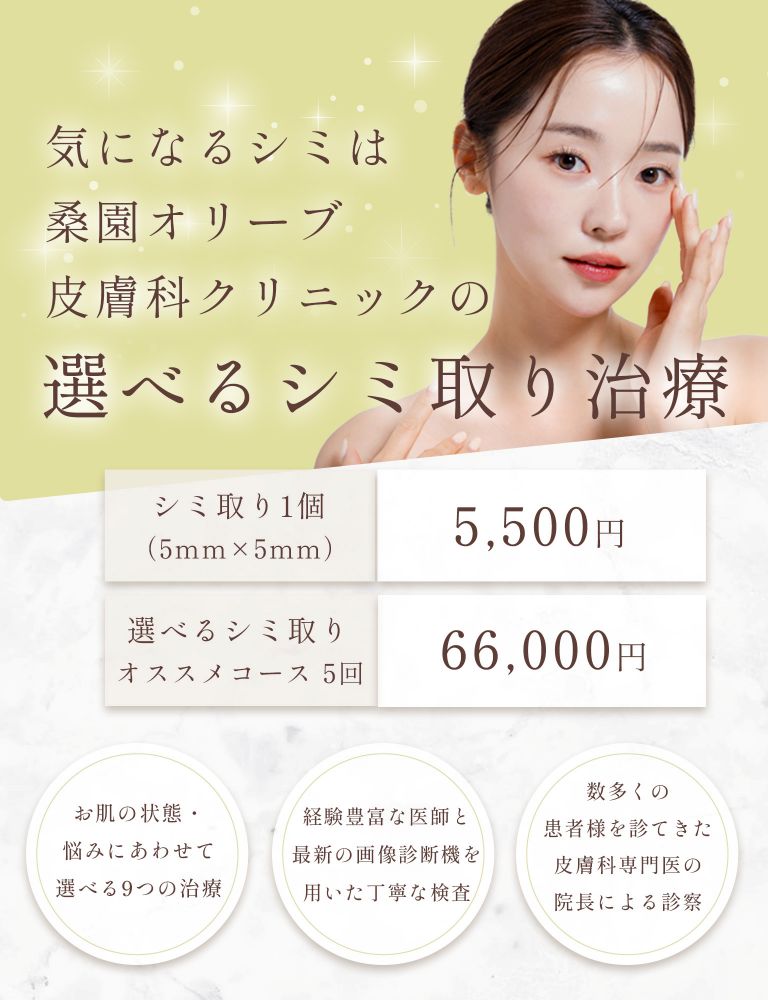 シミ取り治療のバナー（SP）