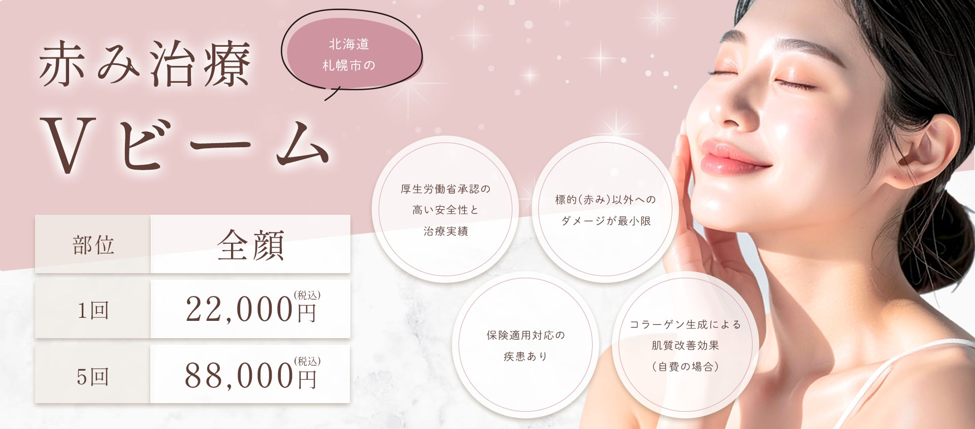 Vビームのバナー(PC)