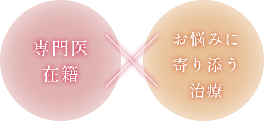 専門医在籍✕お悩みに寄り添う治療