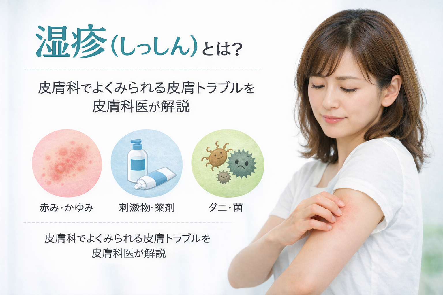 湿疹(しっしん)とは? 皮膚科でよくみられる皮膚トラブルを皮膚科医が解説