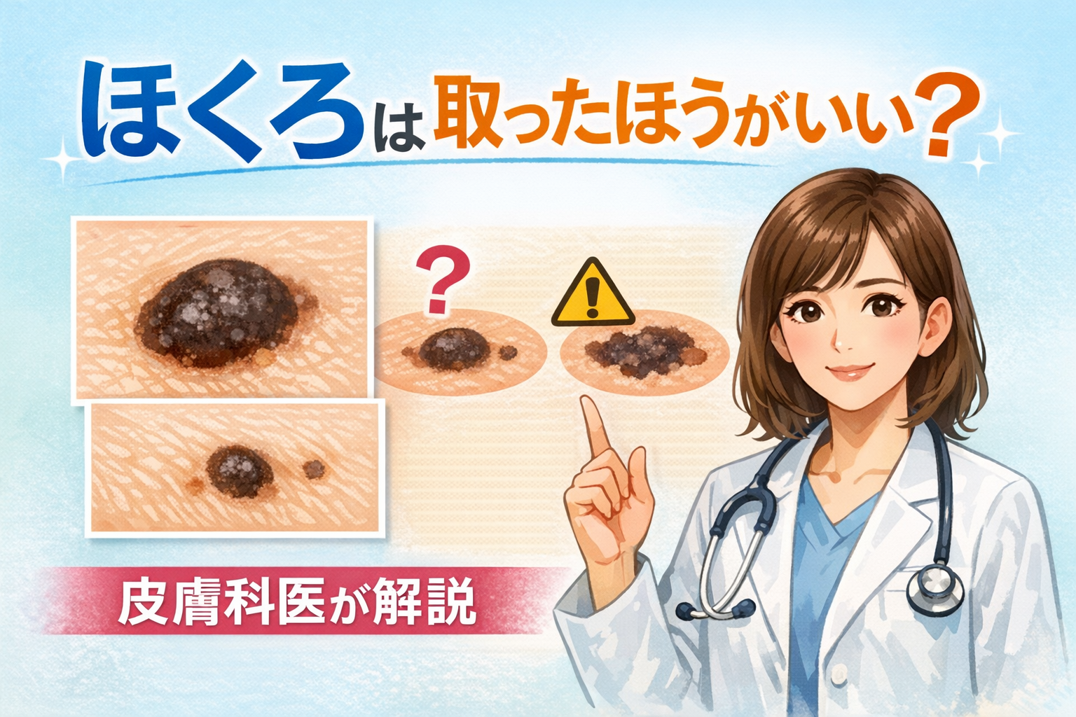 ほくろは取ったほうがいい？ 皮膚科医が解説